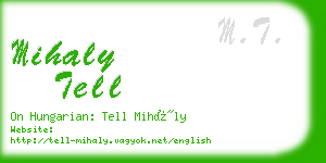 mihaly tell business card